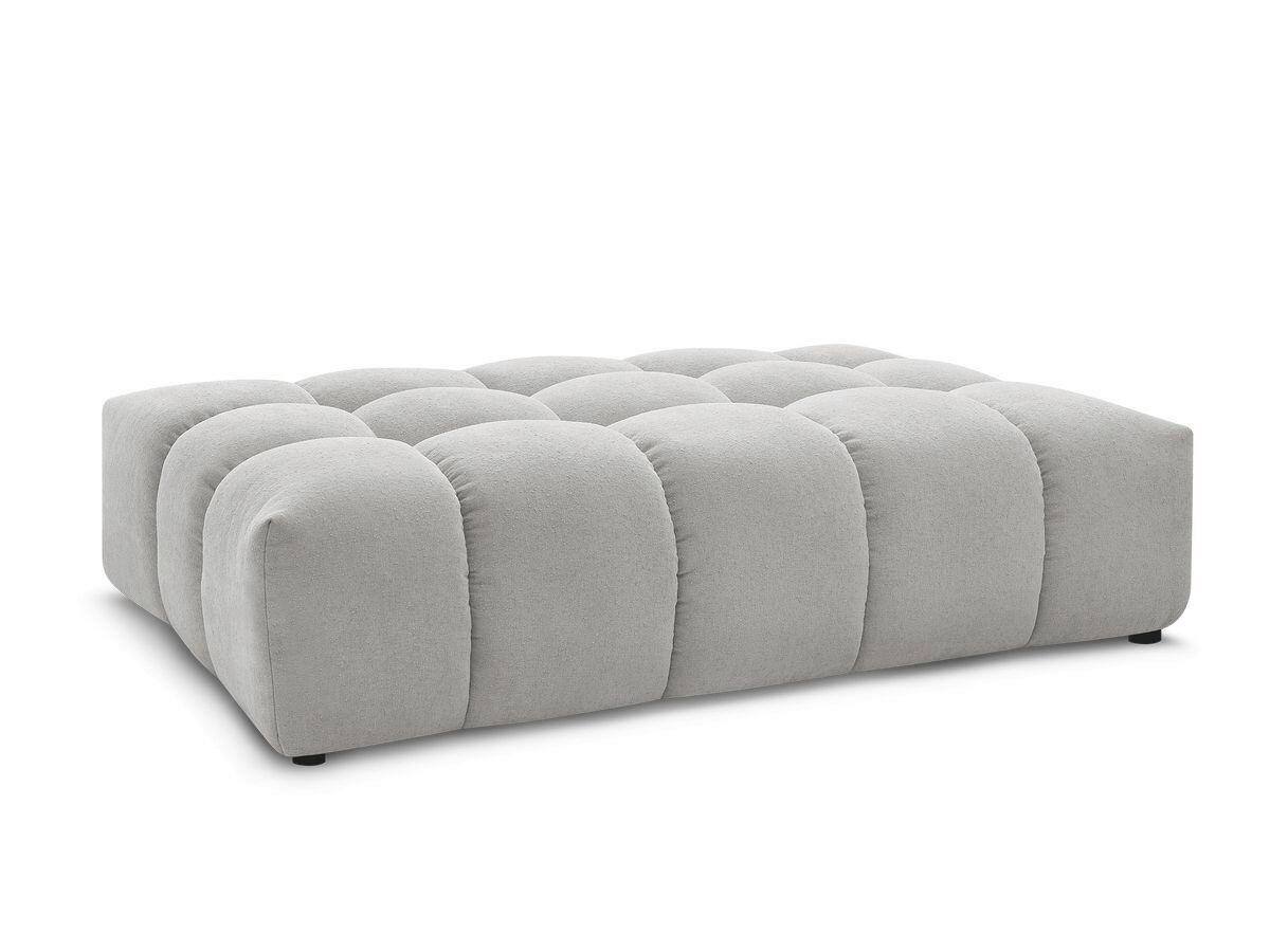 HOCKER EVEREST Struktur Hellgrau  - Hellgrau/Schwarz, MODERN, Kunststoff/Textil (166/100/40cm)