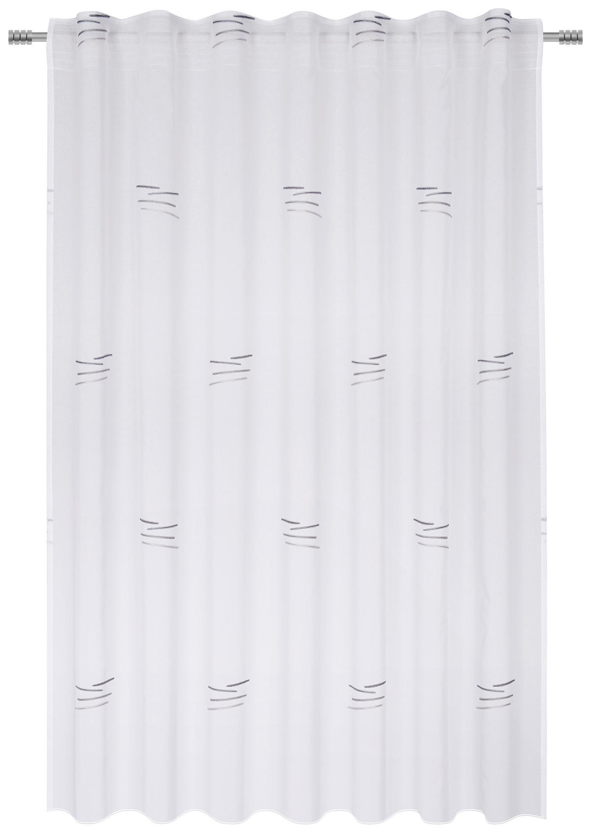 GOTOVA ZAVESA siva, bela - siva/bela, Konvencionalno, tekstil (140/160cm) - Esposa