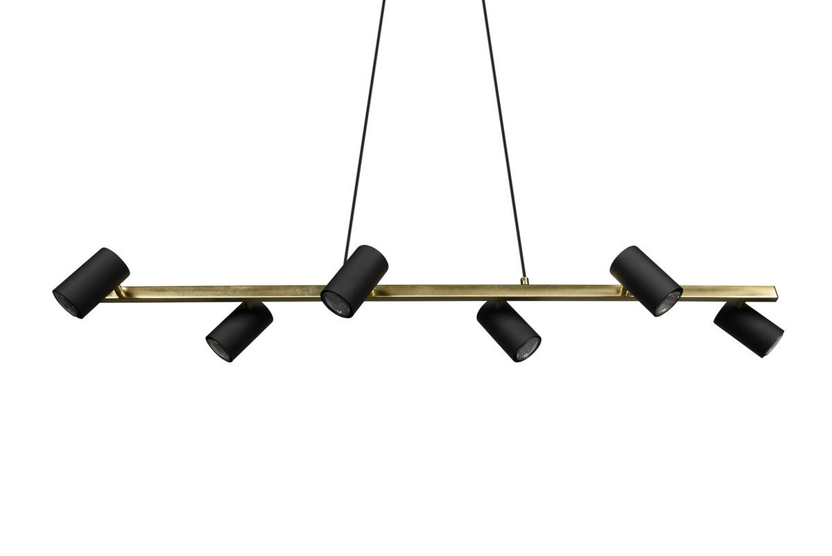 HÄNGELEUCHTE  115/150/18 cm   - Goldfarben/Schwarz, Design, Metall (115/150/18cm) - Trio Leuchten