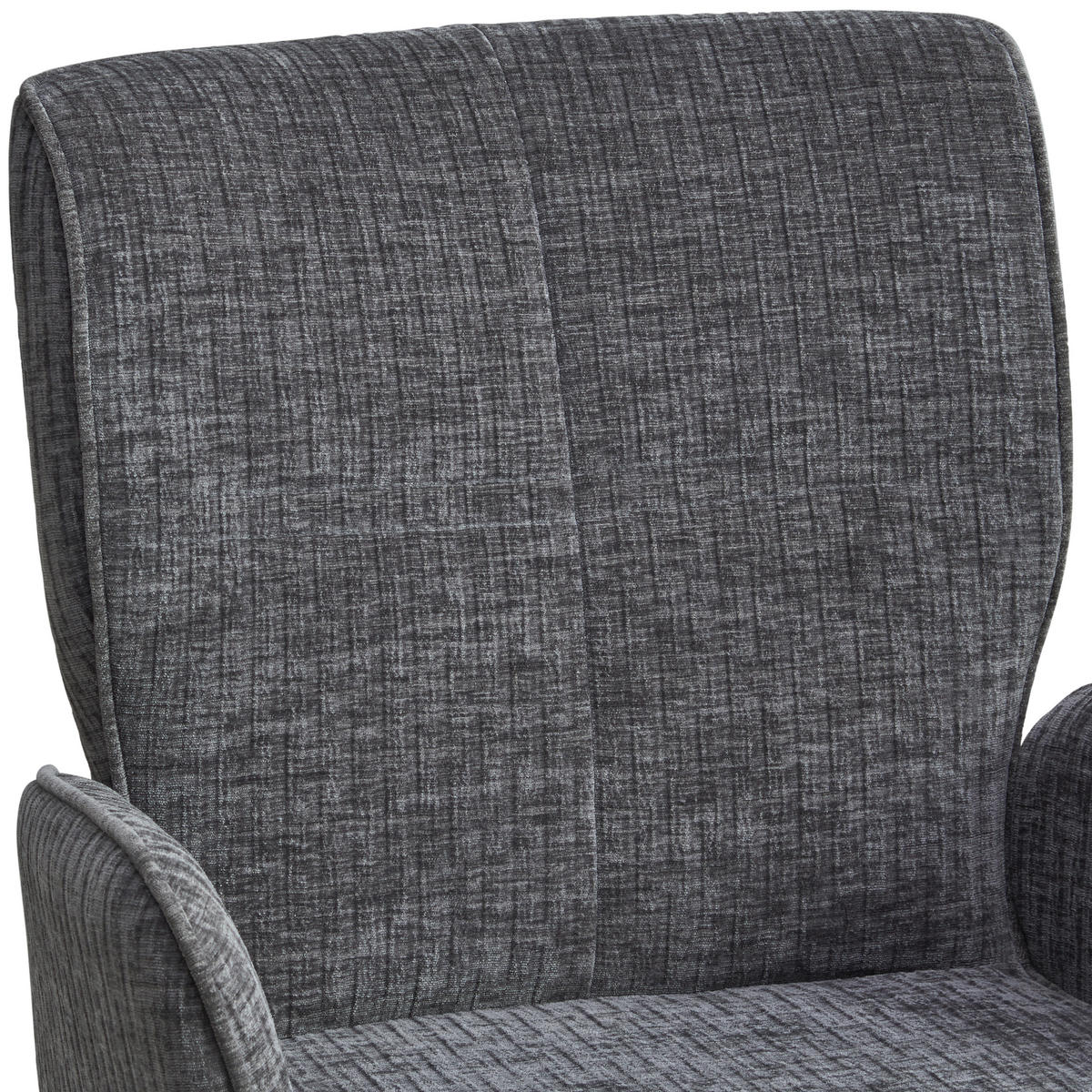 ARMLEHNSTUHL  in Eisen Leinenoptik  - Schwarz/Grau, LIFESTYLE, Holz/Textil (60/89/63cm) - MID.YOU