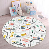 KINDERTEPPICH 180/180 cm Multicolor rund  - Multicolor, Basics, Textil (180/180cm)