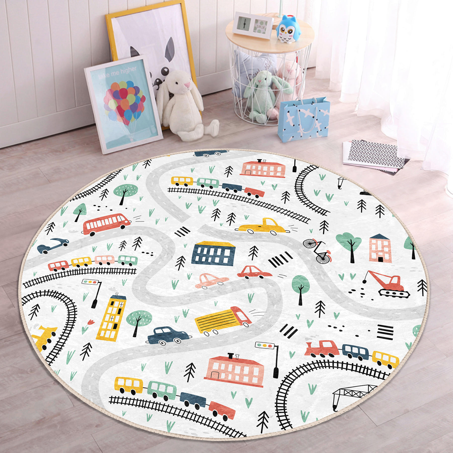 XXXLutz Kinderteppich Mehrfarbig 180x180 cm