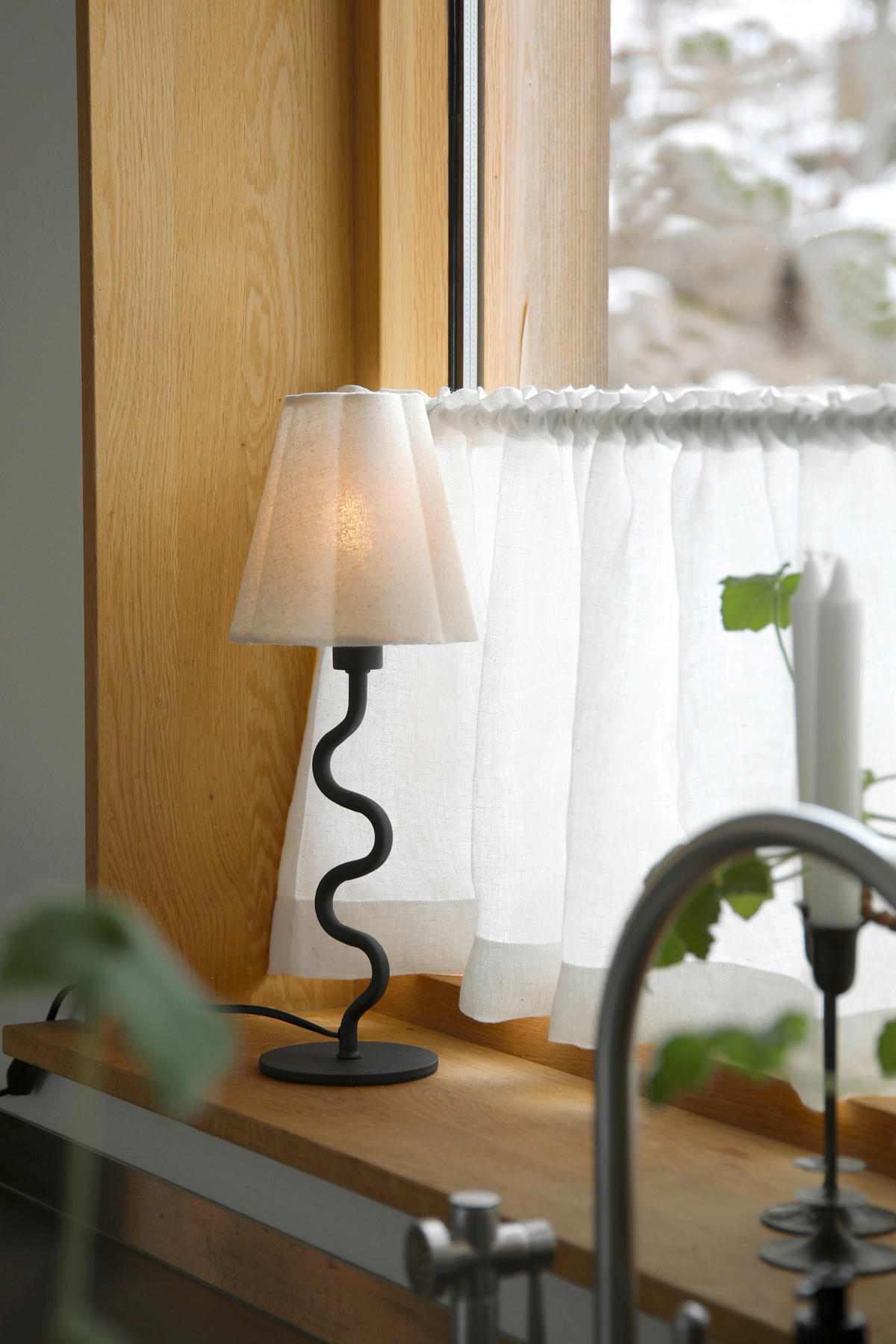 BORDSLAMPA Veya 15/41/15 cm   - beige/svart, Basics, metall/textil (15/41/15cm) - Markslöjd