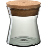 STAKLENKA ZA ZALIHE  0,8 l  FORMA X  - siva, Design (11,5/13/11,5cm) - Leonardo
