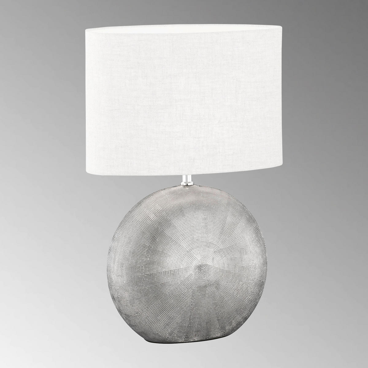 BORDSLAMPA Tobse 34/17/53 cm   - vit/silver, Basics, textil/keramik (34/17/53cm) - Fischer & Honsel