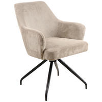 ARMLEHNSTUHL  in Eisen Cord  - Beige/Schwarz, MODERN, Holz/Textil (57/86/65cm) - MID.YOU