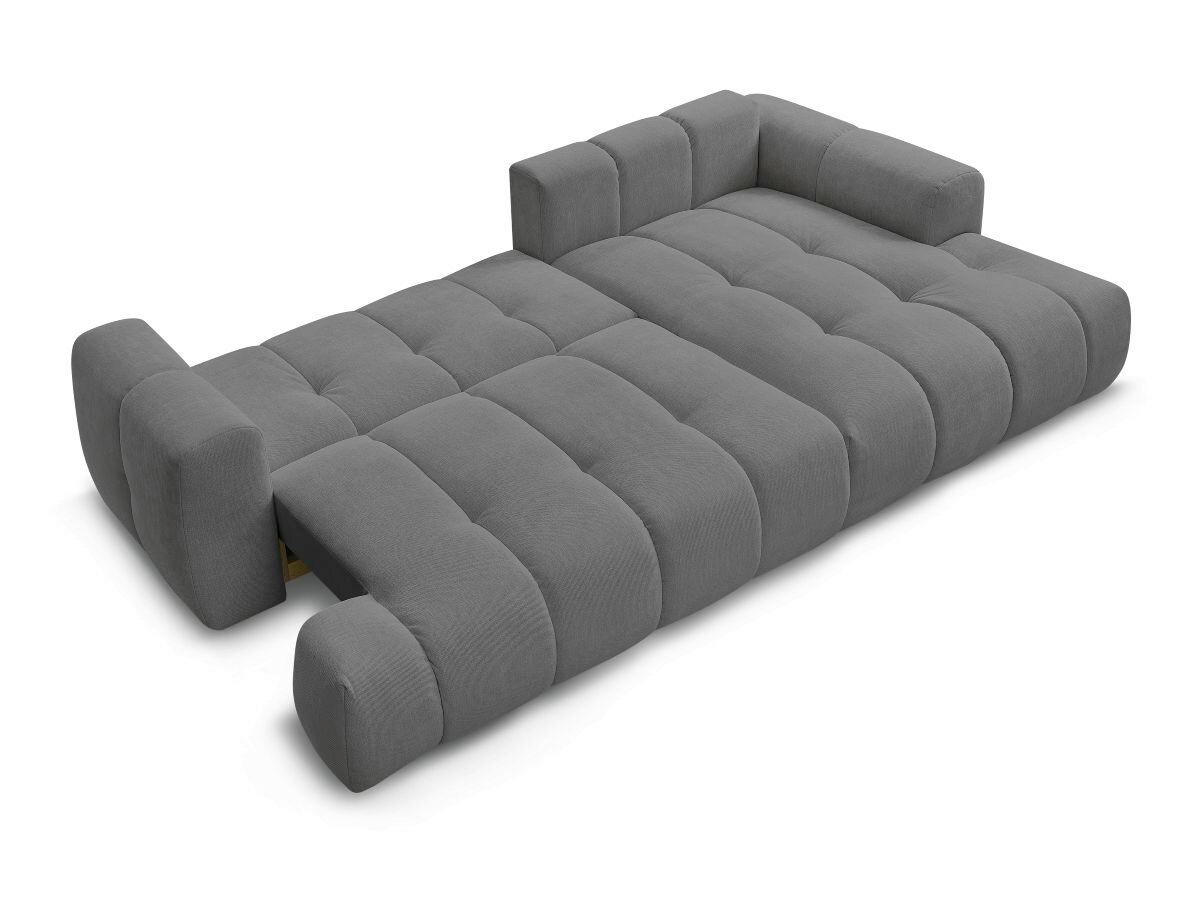 ECKSCHLAFSOFA FUJI Leinenoptik Dunkelgrau  inkl.  - Dunkelgrau/Schwarz, MODERN, Kunststoff/Textil (292/160cm)