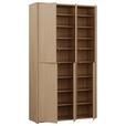 SCHUHSCHRANK 109,2/191,9/34,9 cm  - Eichefarben/Grau, MODERN, Holzwerkstoff/Kunststoff (109,2/191,9/34,9cm) - Carryhome