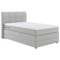 BOXSPRING-ÁGY 120/200 cm  világosszürke  - világosszürke/fekete, Modern, faalapú anyag/textil (120/200cm) - Carryhome