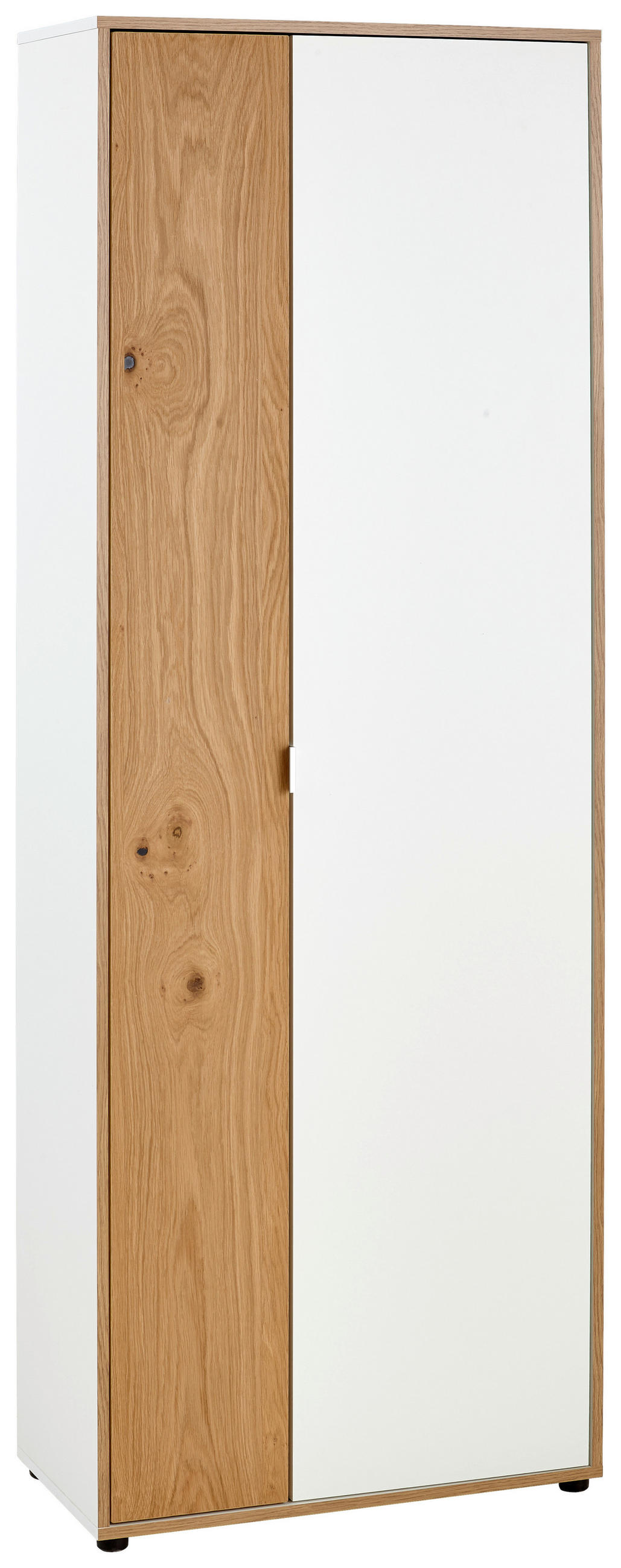 AKTENSCHRANK Wildeiche furniert Weiß, Eichefarben  - Eichefarben/Weiß, KONVENTIONELL, Holz/Holzwerkstoff (67/186/35cm) - Livetastic