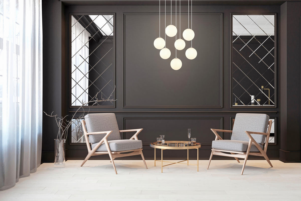 LED-HÄNGELEUCHTE RIHA 55/55/120 cm  - Schwarz/Weiß, Design, Glas/Kunststoff (55/55/120cm) - Globo