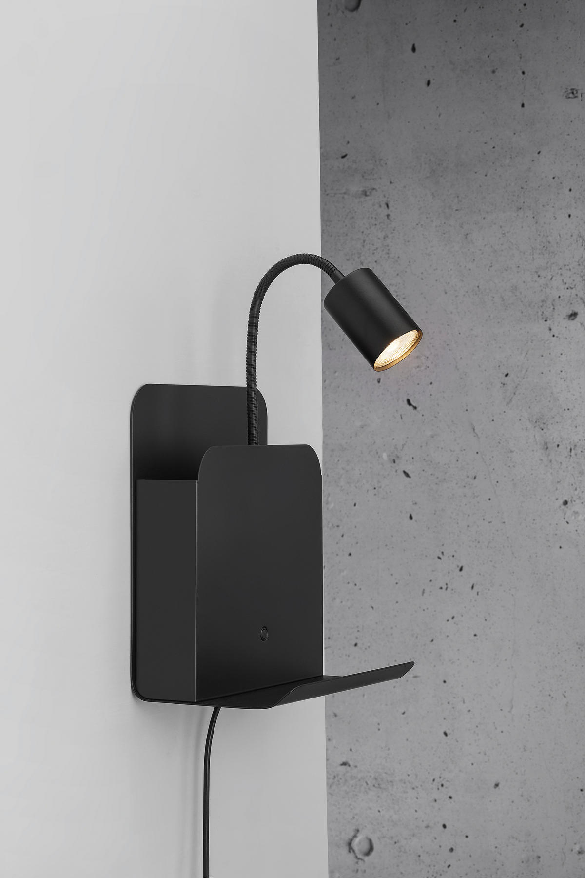 WANDLEUCHTE 16,5/24,8/28,2 cm   - Schwarz, Design, Metall (16,5/24,8/28,2cm) - Nordlux