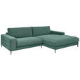 ECKSOFA in Feincord Grün  - Schwarz/Grün, Design, Textil/Metall (293/207cm) - Dieter Knoll