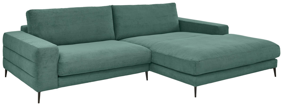 Freisteller von Dieter Knoll ECKSOFA Badia Base Grün Feincord.
