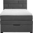 BOXSPRINGBETT Webstoff 140/200 cm INKL. Bettkasten, Matratze, Topper - Wengefarben/Hellgrau, KONVENTIONELL, Holz/Textil (140/200cm) - Carryhome