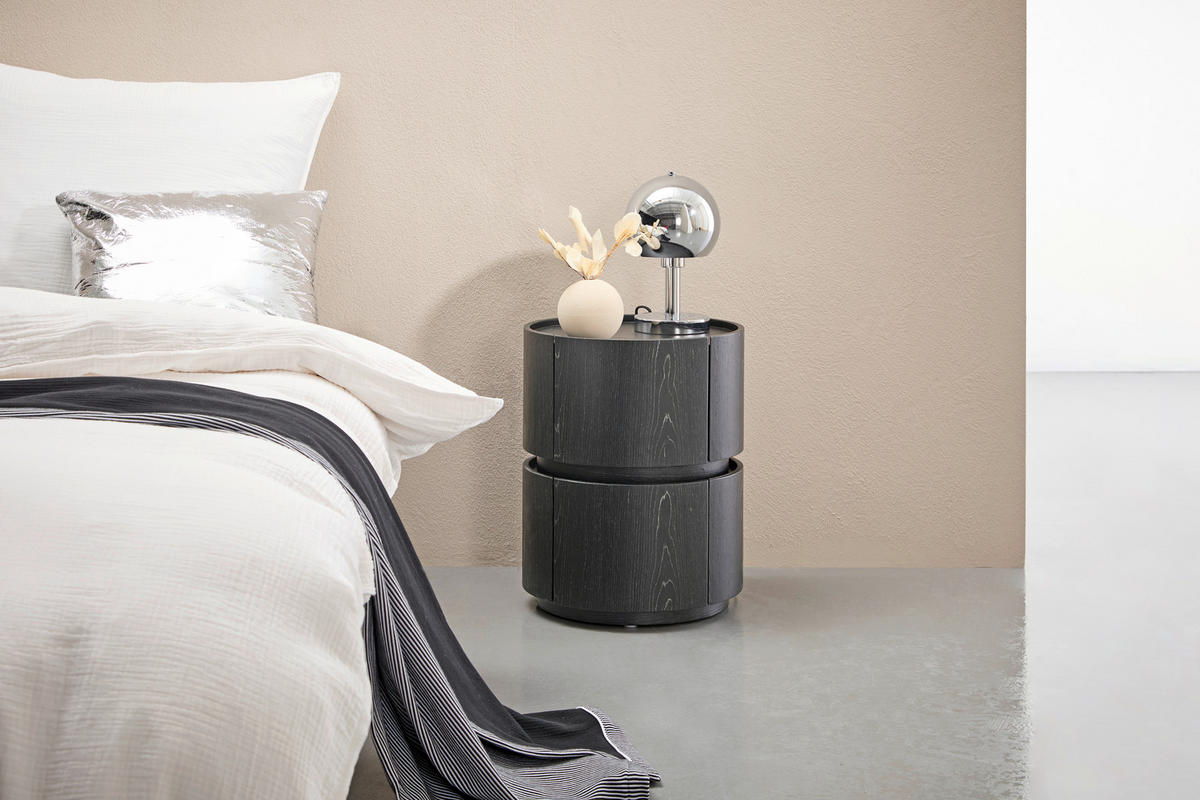 NACHTSCHRANK 40/50/40 cm  - Schwarz, Design, Holzwerkstoff (40/50/40cm) - Novel