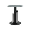BEISTELLTISCH 46/46/52 cm Silberfarben rund  - Silberfarben, Design, Glas/Metall (46/46/52cm) - Kayoom