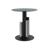 BEISTELLTISCH in Metall, Glas 46/46/52 cm  - Silberfarben, Modern, Glas/Metall (46/46/52cm) - Kayoom