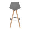 BARHOCKER Webstoff Grau Eisen Buche massiv  - Buchefarben/Grau, MODERN, Holz/Textil (42/100/42cm) - Bessagi Home