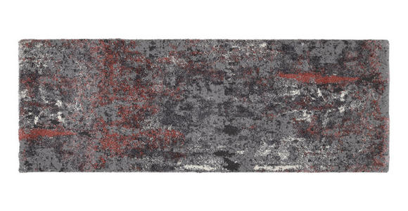 LÄUFER 80/200 cm Timeline Quantum Grau, Hellrot  - Hellrot/Grau, Design, Textil (80/200cm) - Novel