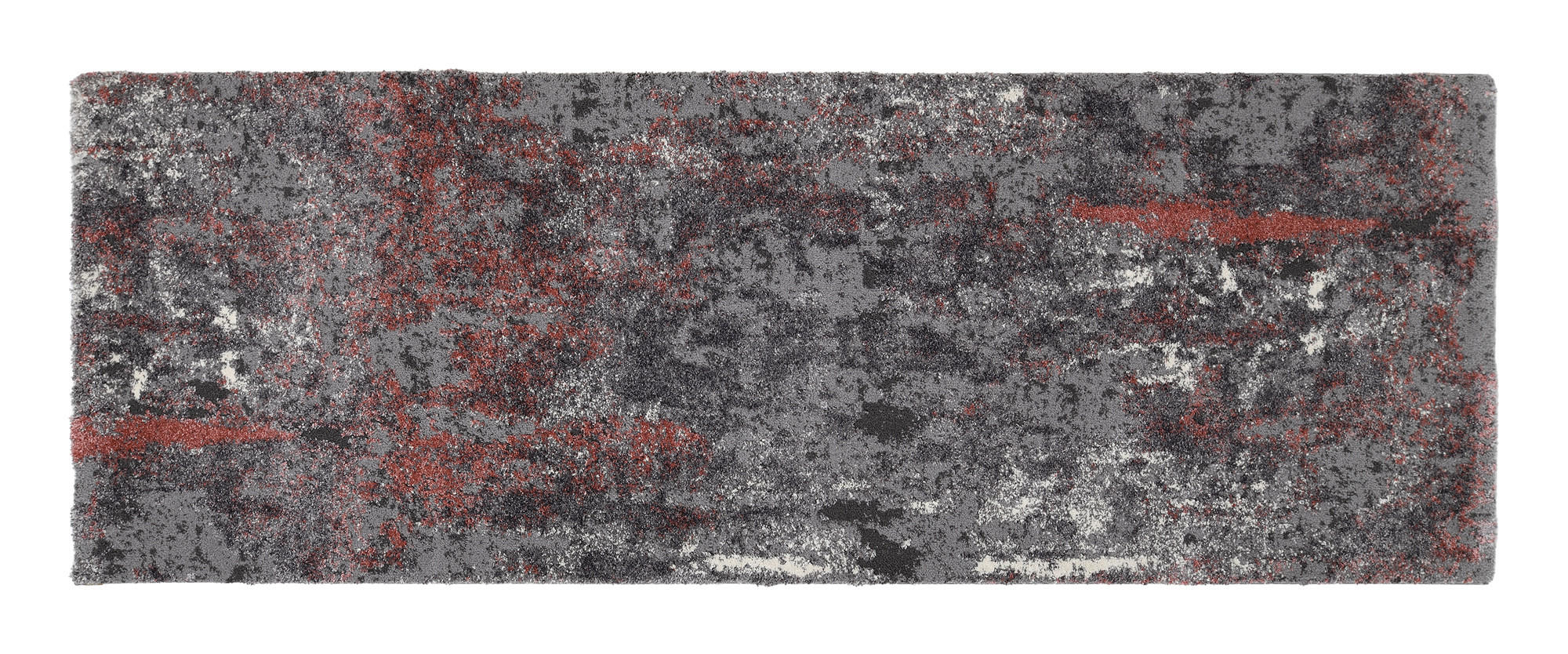 Teppich Läufer Grau/Hellrot Timeline Quantum 80x200 cm