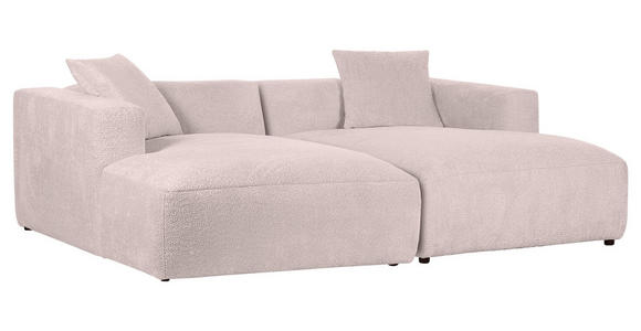 BIGSOFA Chenille Rosa  - Schwarz/Rosa, MODERN, Kunststoff/Textil (234/66/178cm) - Carryhome