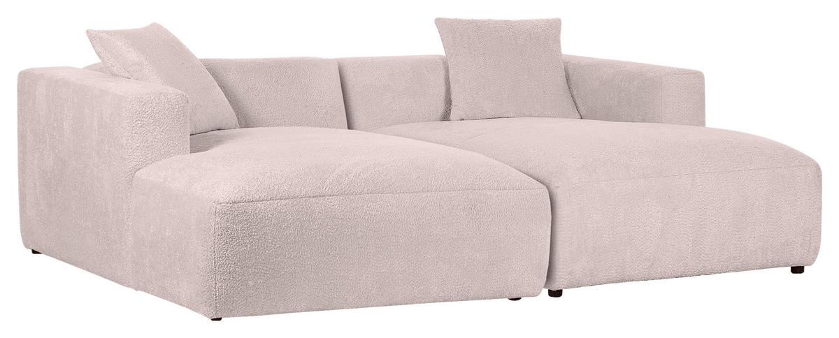 BIGSOFA Chenille Rosa  - Schwarz/Rosa, MODERN, Kunststoff/Textil (234/66/178cm) - Carryhome