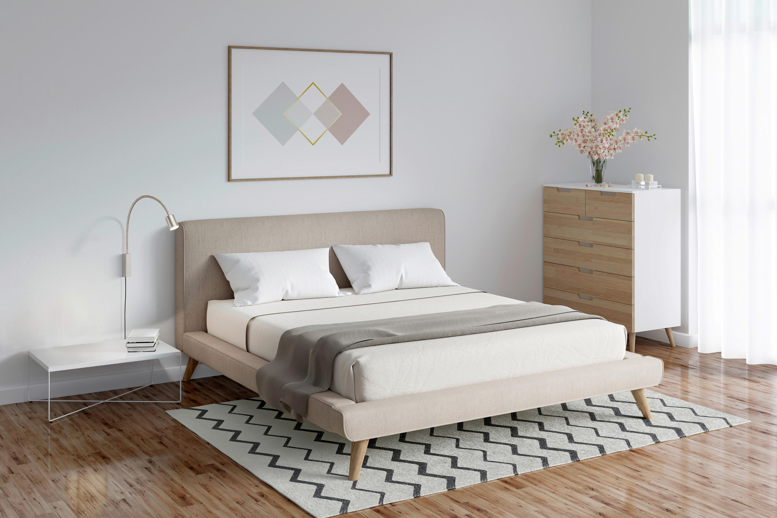 LED-WANDLEUCHTE Justi 6/52 cm   - Nickelfarben, KONVENTIONELL, Metall (6/52cm) - Fischer & Honsel