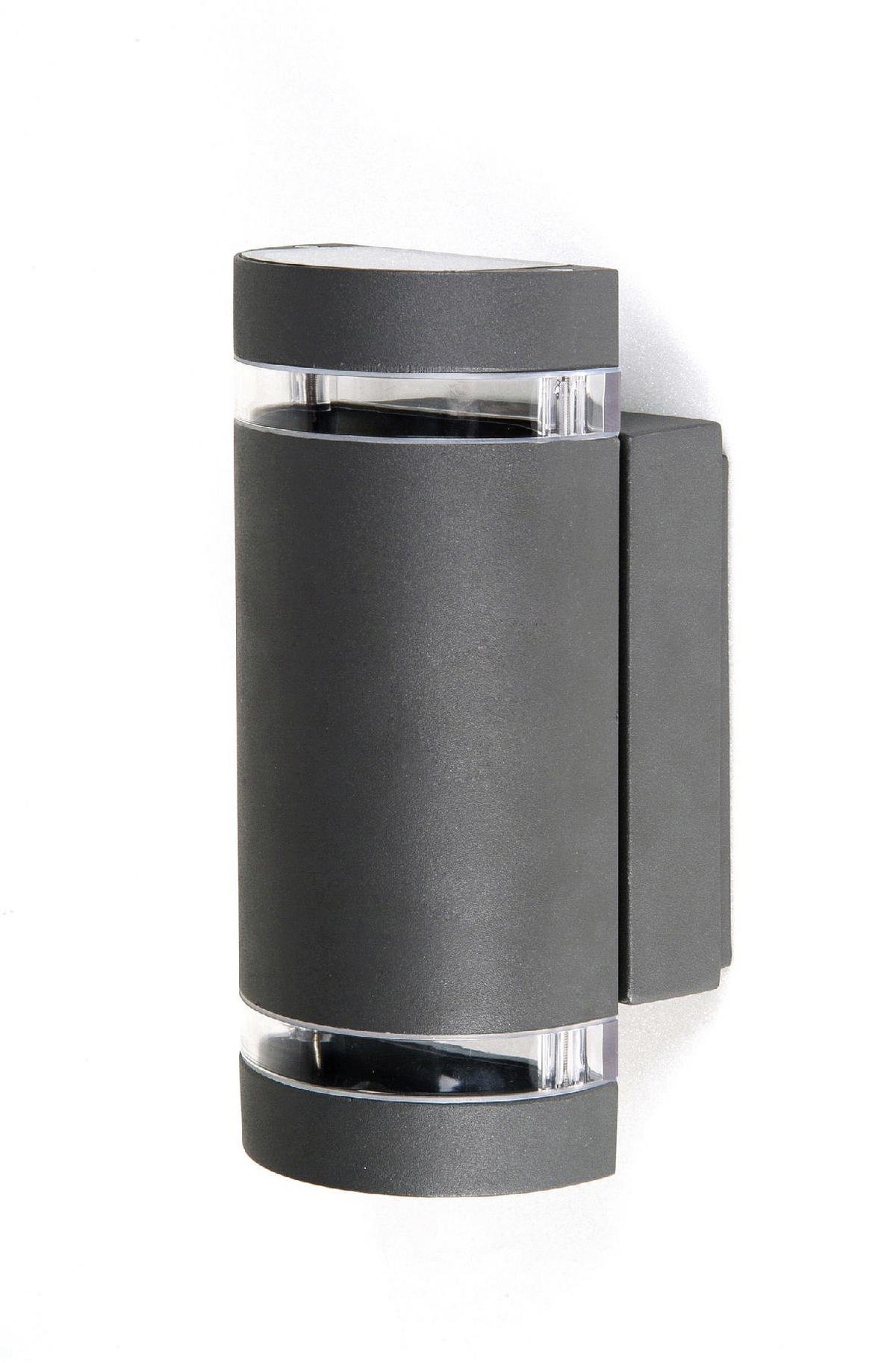 AUßENWANDLEUCHTE FOCUS 11/23,5/10,9 cm   - Klar/Anthrazit, Design, Glas/Metall (11/23,5/10,9cm)