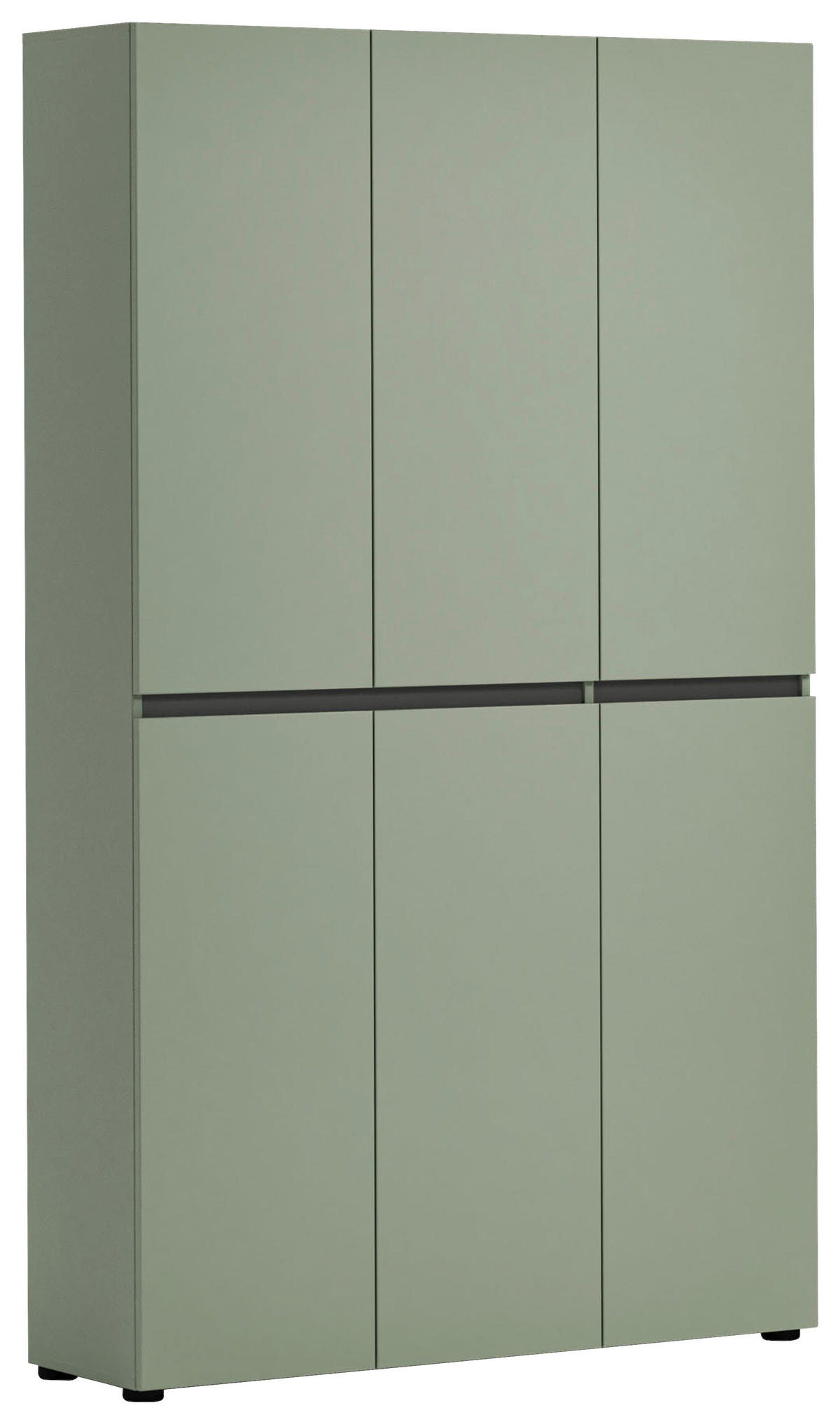 SCHUHSCHRANK Grün  - Schwarz/Grün, Design, Holzwerkstoff/Kunststoff (120/200/34cm) - home24