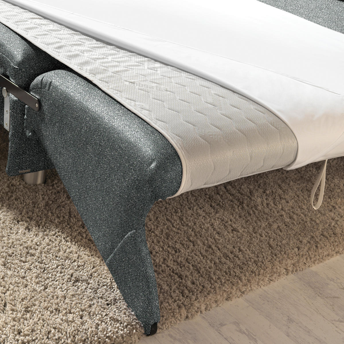 ECKSOFA  in Mikrovelours Graugrün  227/208 cm  - Alufarben/Graugrün, KONVENTIONELL, Textil/Metall (227/208cm) - Sedda