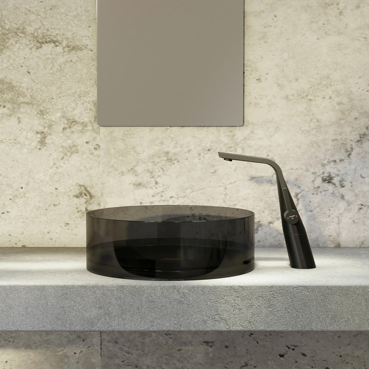 WASCHTISCHARMATUR 260 1700 1 S  - Schwarz, MODERN, Metall (6,1/27,9/23,7cm)