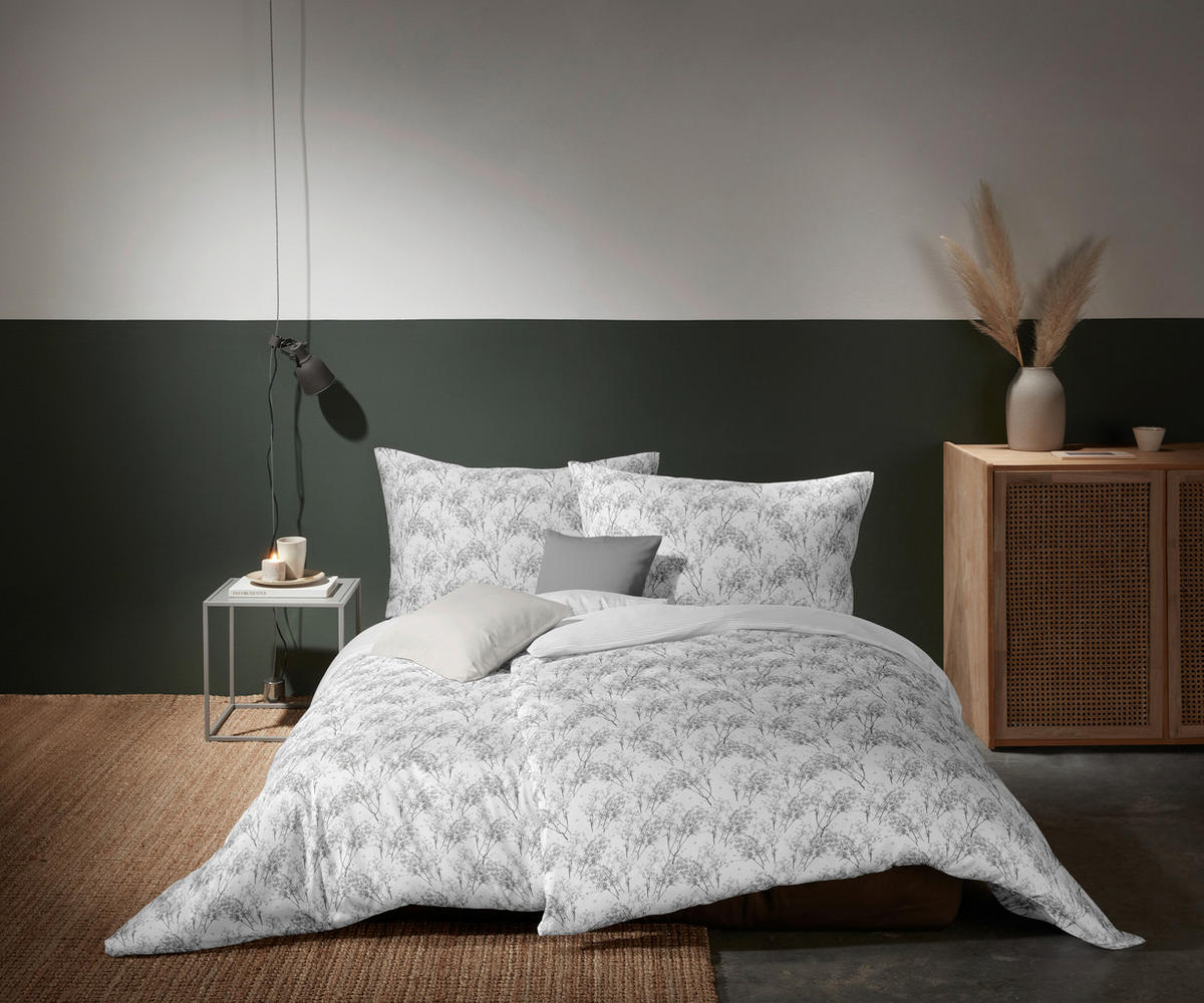 POSTELJNINA CLASSIC ART 140/200 cm mako saten siva, svetlo siva  - siva/svetlo siva, Konvencionalno, tekstil (140/200cm) - Fleuresse