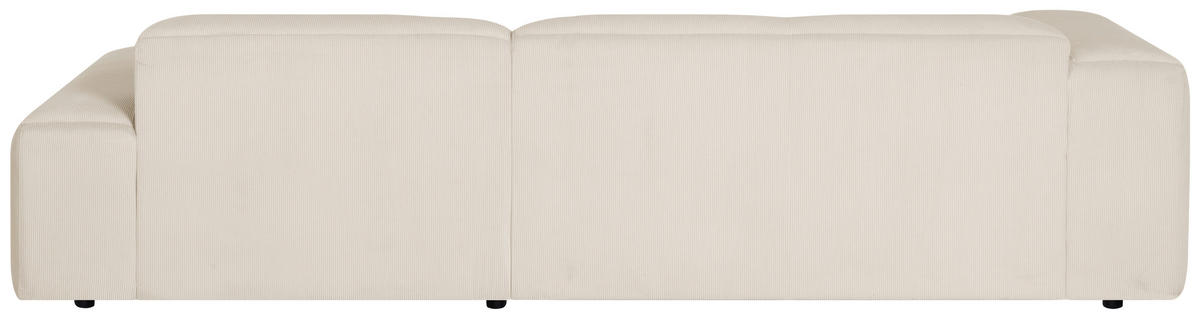 ECKSOFA HANNAH Creme Cord  - Creme/Schwarz, Design, Kunststoff/Textil (304/200cm) - MID.YOU