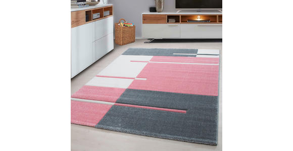 FLACHWEBETEPPICH 140/200 cm Hawaii Pink - Pink, Design, Textil (140/200cm) - Novel