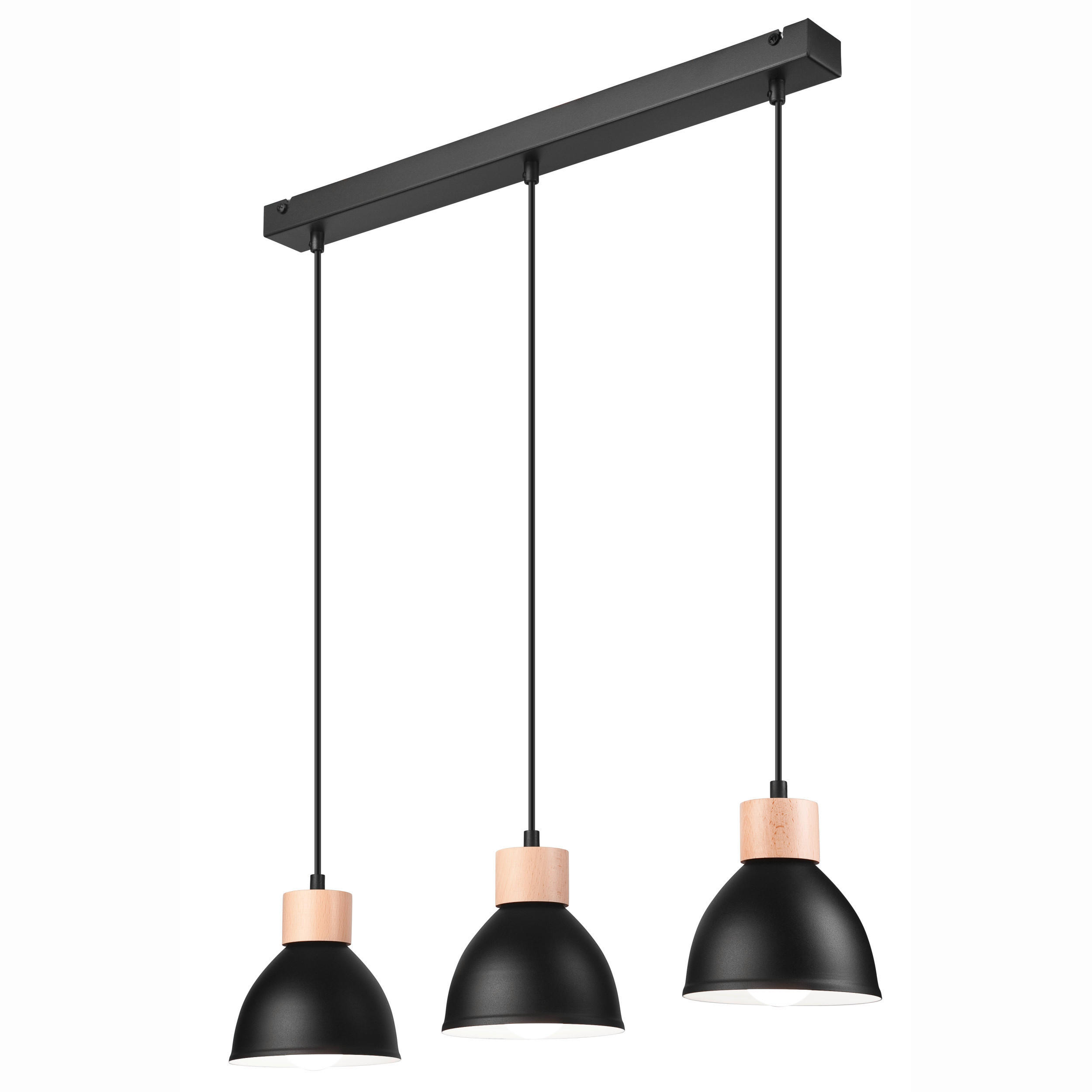 HÄNGELEUCHTE 70/8/80 cm  - Schwarz Hochglanz, Basics, Metall (70/8/80cm)