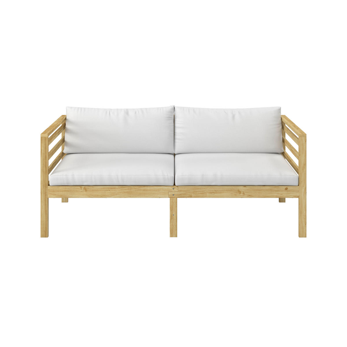 BANCĂ DE GRĂDINĂ - alb/culoare lemn acacia, Modern, lemn/textil (180/70/74cm) - James Wood