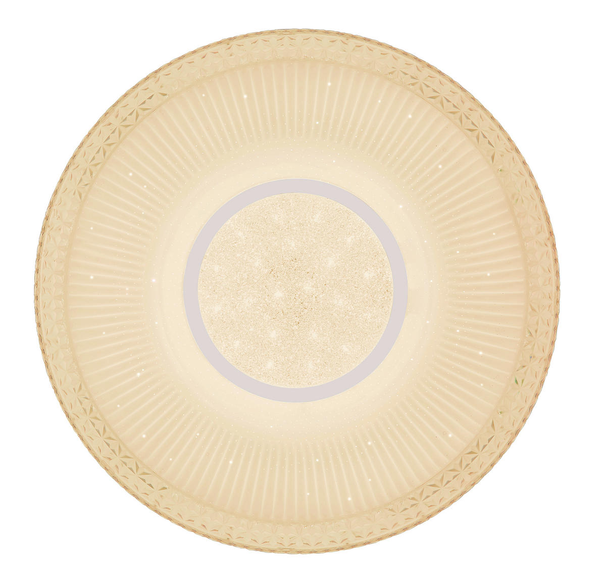 LED-DECKENLEUCHTE KLEMENS 50/9 cm   - Chromfarben/Opal, KONVENTIONELL, Kunststoff/Metall (50/9cm) - Globo