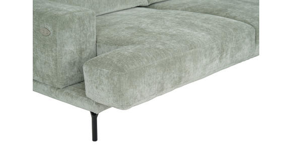 ECKSOFA  in Chenille Mintgrün  243/307 cm  - Schwarz/Mintgrün, Design, Textil/Metall (243/307cm) - Xora