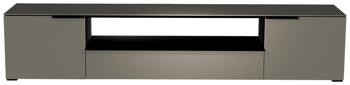 LOWBOARD Grau, Schwarz  210/43/45 cm  - Schwarz/Grau, Design, Glas/Holzwerkstoff (210/43/45cm) - Moderano
