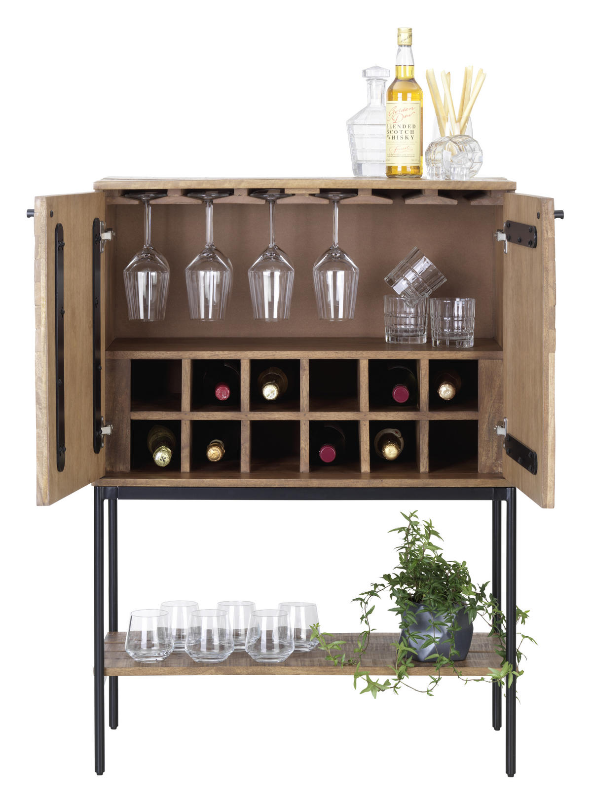 BARDISK svart, ljusbrun  80/111/40 cm  - ljusbrun/svart, Lifestyle, metall/trä (80/111/40cm) - Ambia Home