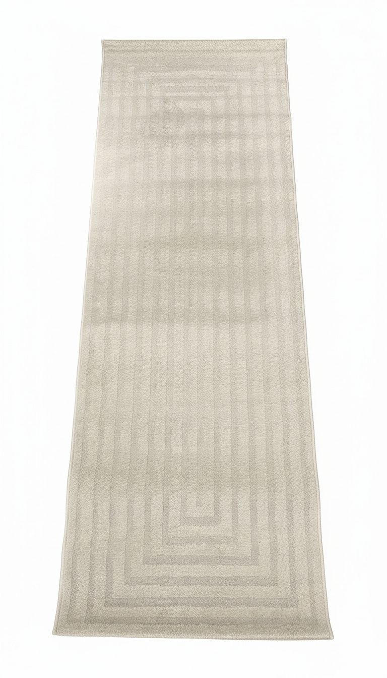 VÄVD MATTA 80/250 cm  - cremefärgad, Klassisk, textil (80/250cm)