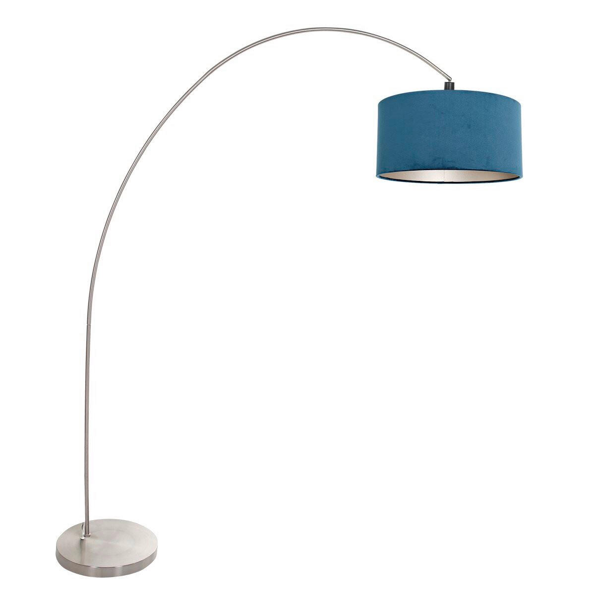 STEHLEUCHTE 40/185/172 cm  - Blau/Silberfarben, Trend, Glas/Metall (40/185/172cm)
