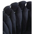 ARMLEHNSTUHL in Samt - Schwarz, LIFESTYLE, Textil/Metall (60/78/55cm) - Ambia Home
