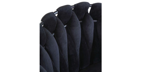 ARMLEHNSTUHL in Samt - Schwarz, LIFESTYLE, Textil/Metall (60/78/55cm) - Ambia Home