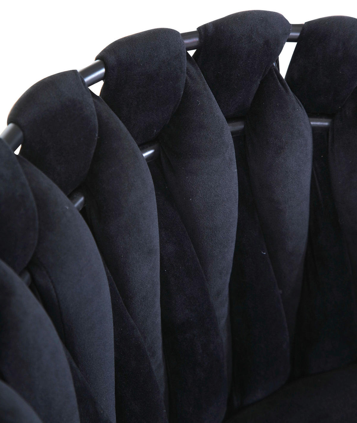 ŽIDLE S PODRUČKAMI, samet, černá - černá, Lifestyle, kov/textil (60/78/55cm) - Ambia Home