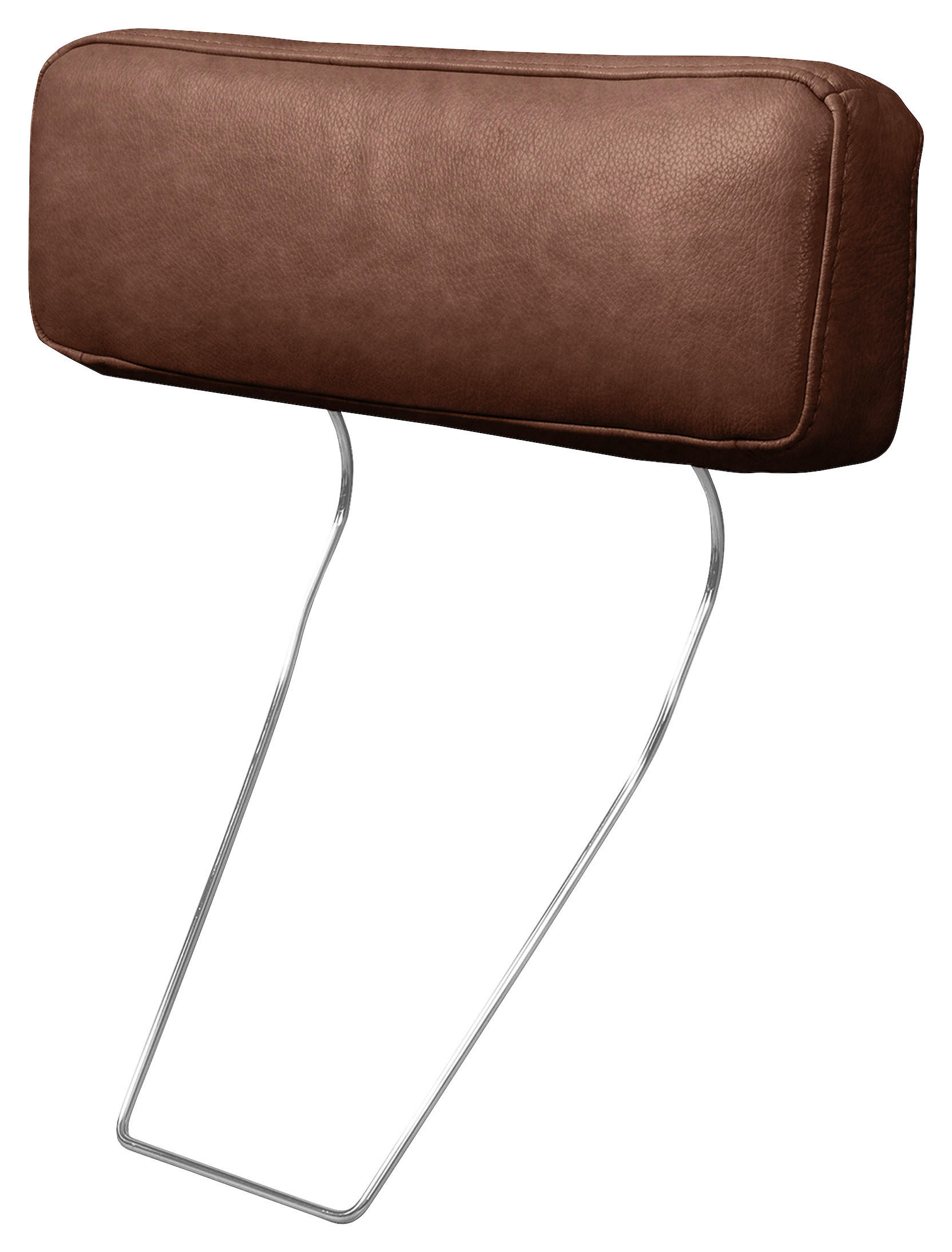 KOPFSTÜTZE in Echtleder  - Dunkelbraun, Design, Leder (52/17/14cm) - Livetastic