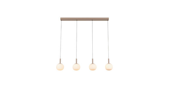 LED-HÄNGELEUCHTE 114/15/150 cm  - Weiß, Design, Glas/Metall (114/15/150cm) - Novel