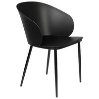 STUHL Schwarz  - Schwarz, KONVENTIONELL, Kunststoff/Metall (57/81/53,5cm) - Livetastic