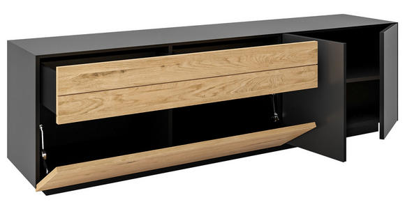 LOWBOARD Celika in 181/55/40 cm - Wildeiche/Anthrazit, Natur, Holz/Holzwerkstoff (181/55/40cm) - Dieter Knoll